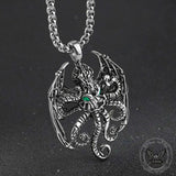 Vintage Demon Octopus Stainless Steel Pendant