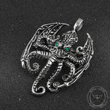 Vintage Demon Octopus Stainless Steel Pendant