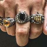 Vintage Dragon Eye Stainless Steel Ring