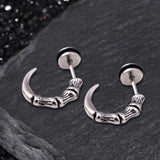 Vintage Eagle Claw Stainless Steel Earrings