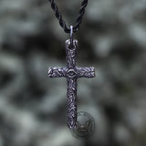 Vintage Evil Eye Cross Stainless Steel Pendant