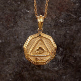 Vintage Eye of Providence Stainless Steel Pendant