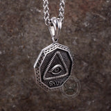 Vintage Eye of Providence Stainless Steel Pendant