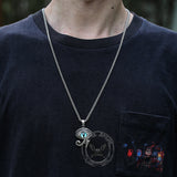 Vintage Eye of Ra Stainless Steel Pendant