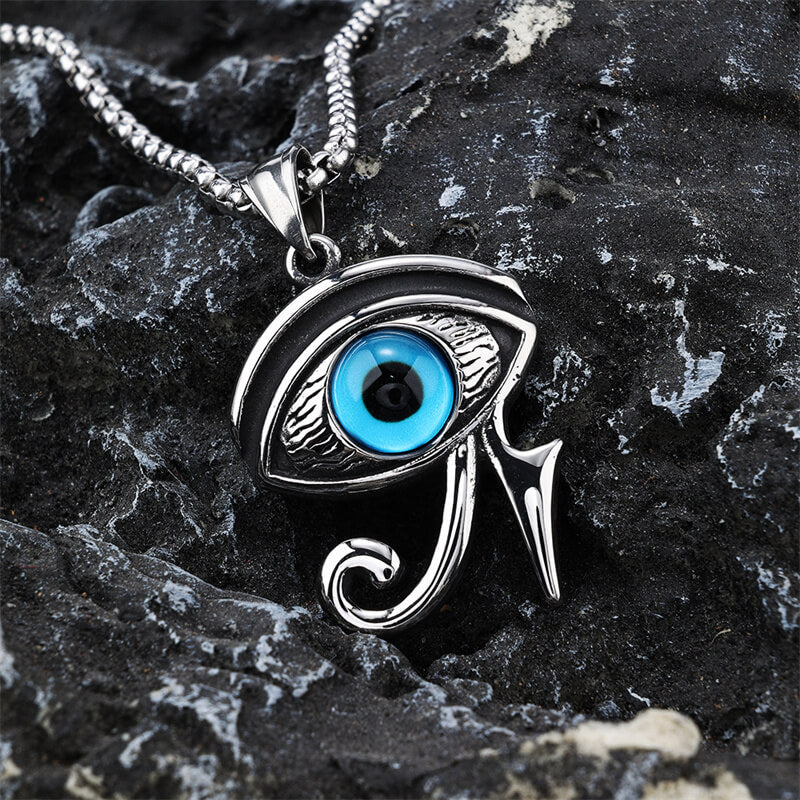 Vintage Eye of Ra Stainless Steel Pendant
