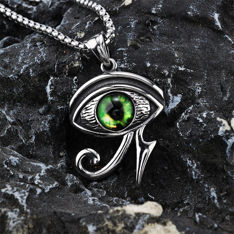 Vintage Eye of Ra Stainless Steel Pendant