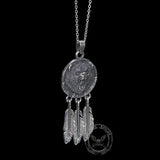 Vintage Feather Bear Head Stainless Steel Animal Pendant