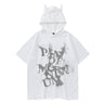 Vintage Flame Butterfly Letter Print Hoodie