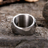 Vintage Gemstone Cross Stainless Steel Ring