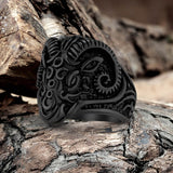 Vintage Goat Head Stainless Steel Ring