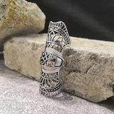 Vintage Hollow Pattern Stainless Steel Knuckle Ring
