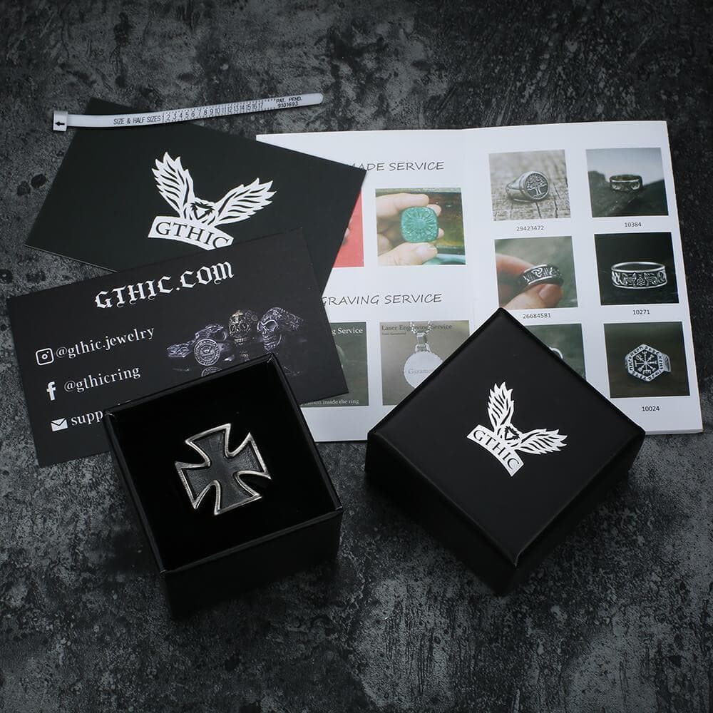 Vintage Iron Cross Stainless Steel Ring