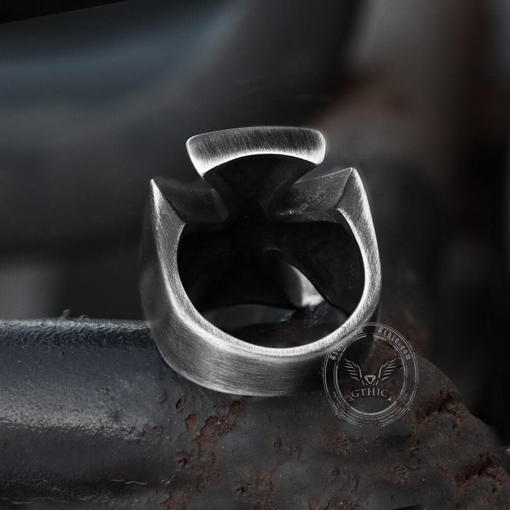 Vintage Iron Cross Stainless Steel Ring