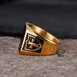 Vintage Jerusalem Cross Stainless Steel Christian Ring