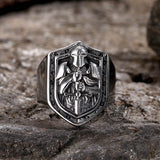 Vintage Knights Templar Crusade Stainless Steel Ring