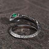 Vintage Lizard Stainless Steel Open Ring