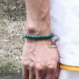 Vintage Malachite Beads Adjustable Bracelet