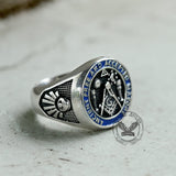 Vintage Masonic Symbol Stainless Steel Ring