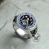 Vintage Masonic Symbol Stainless Steel Ring