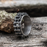 Vintage Motorcycle Chain Stainless Steel Spinner Ring