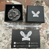Vintage Nordic Wolf Valknut Stainless Steel Viking Pendant