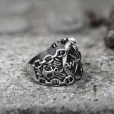 Vintage Northern Pirate Compass Stainless Steel Marine Ring