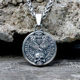 Vintage Owl Skull Head Stainless Steel Pendant