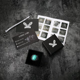 Vintage Pattern Turquoise Stainless Steel Ring