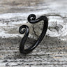 Vintage Pattern Wukong Tightening Curse Stainless Steel Open Ring