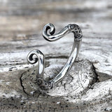 Vintage Pattern Wukong Tightening Curse Stainless Steel Open Ring