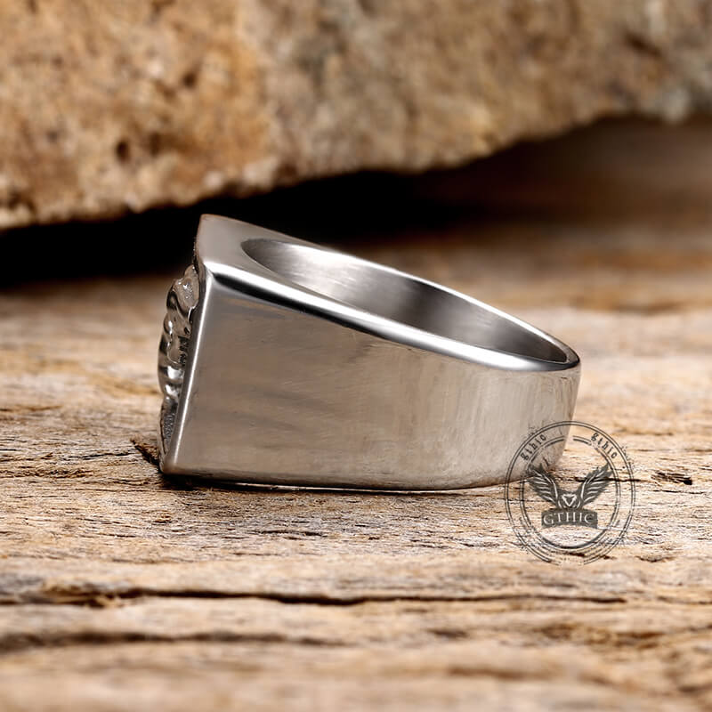 Vintage Pistol Gun Stainless Steel Ring