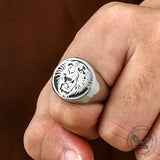 Vintage Roaring Tiger Head Stainless Steel Ring