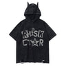 Vintage Rose Letter Print Hoodie