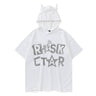 Vintage Rose Letter Print Hoodie