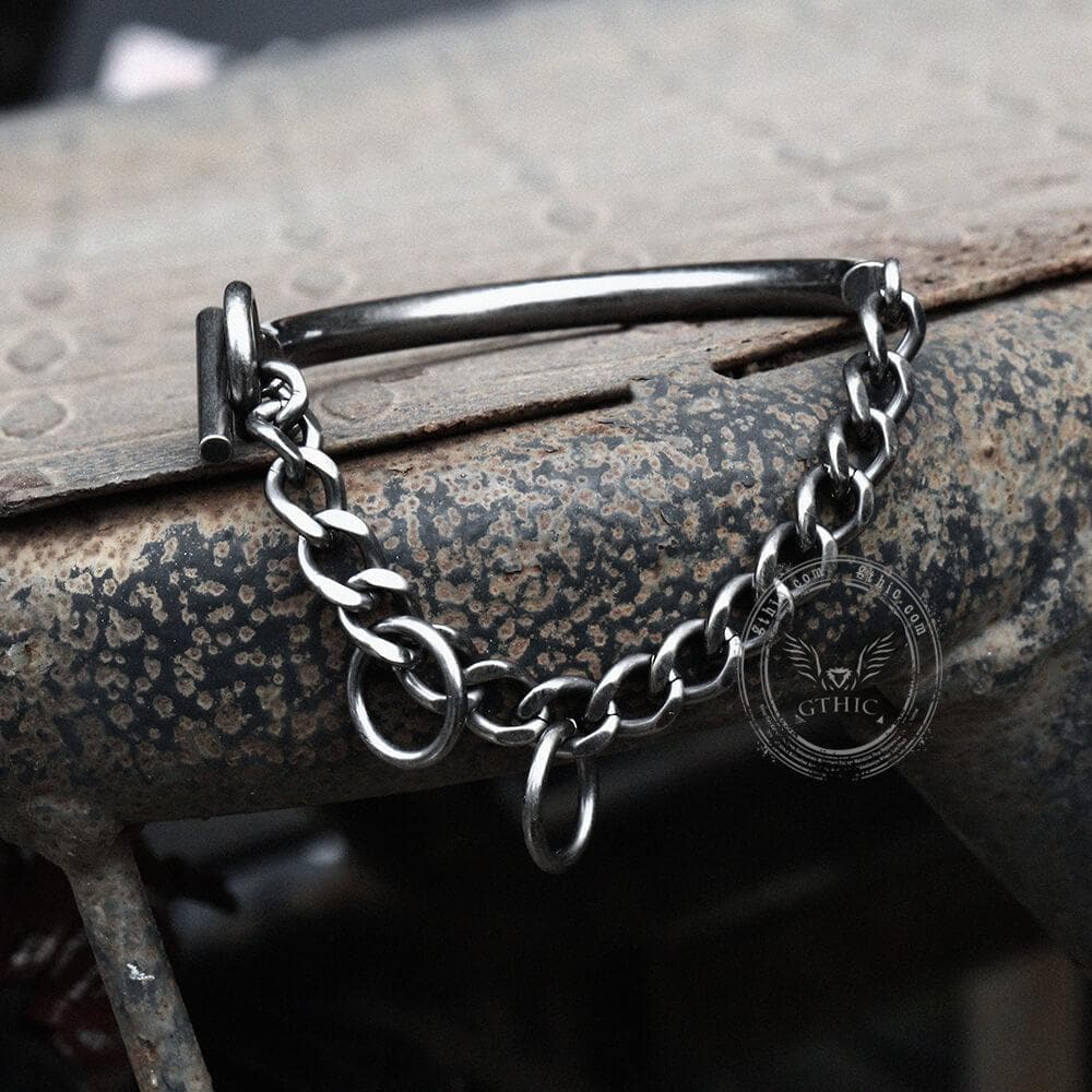 Vintage Semicircle Stainless Steel Bracelet