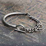 Vintage Semicircle Stainless Steel Bracelet