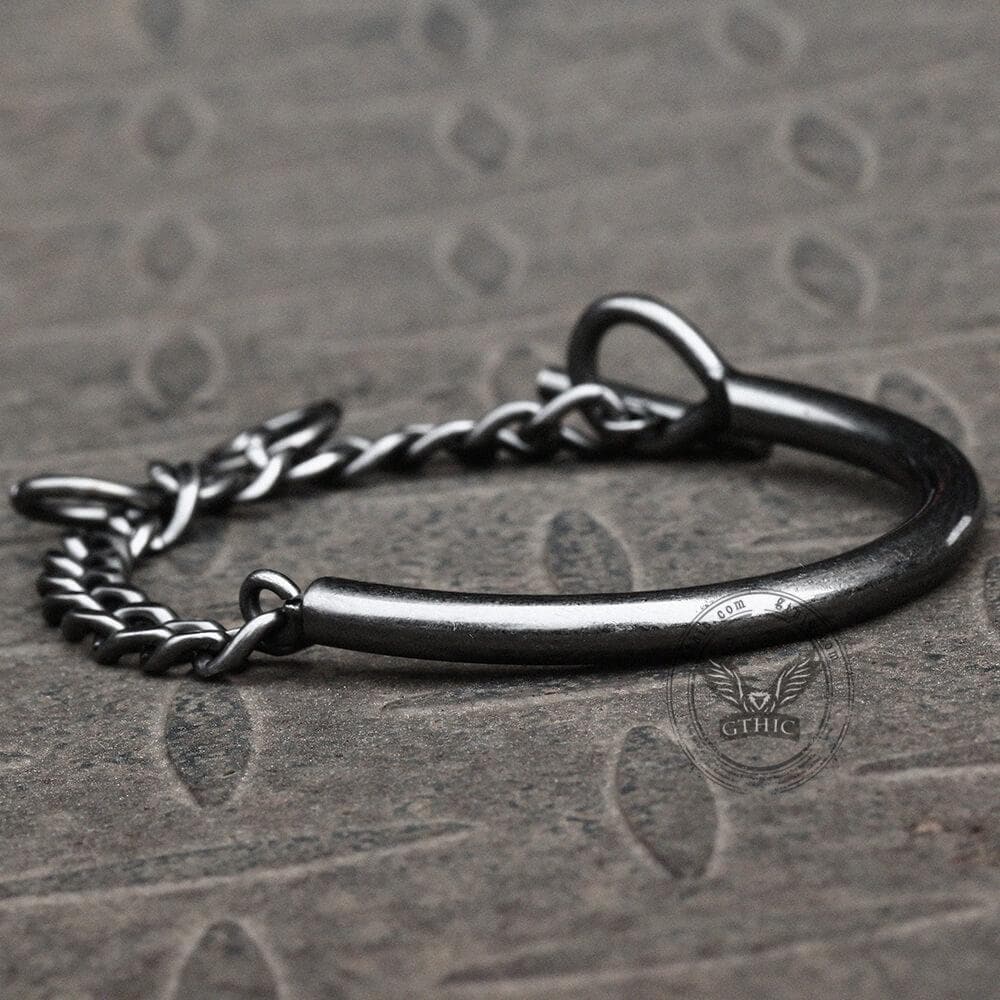 Vintage Semicircle Stainless Steel Bracelet