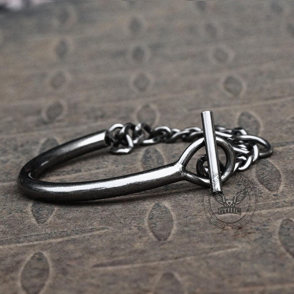 Vintage Semicircle Stainless Steel Bracelet