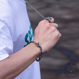 Vintage Semicircle Stainless Steel Bracelet
