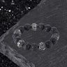 Vintage Six-character Stainless Steel Buddha Bead Bracelet