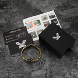 Vintage Skull Brass Box Chain Bracelet