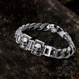 Vintage Skull Stainless Steel Bracelet