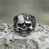 Vintage Spider Web Stainless Steel Skull Ring