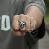 Vintage Spider Web Stainless Steel Skull Ring