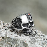Vintage Spider Web Stainless Steel Skull Ring