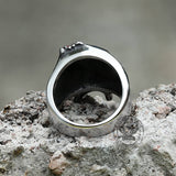 Vintage Spider Web Stainless Steel Skull Ring