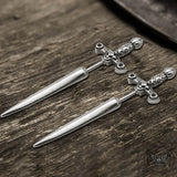 Vintage Sword Design Stainless Steel Stud Earrings