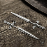 Vintage Sword Design Stainless Steel Stud Earrings