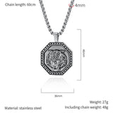 Vintage Tiger Head Stainless Steel Pendant