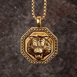 Vintage Tiger Head Stainless Steel Pendant